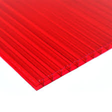 CHAPA DE POLICARBONATO AVEOLAR VERMELHO