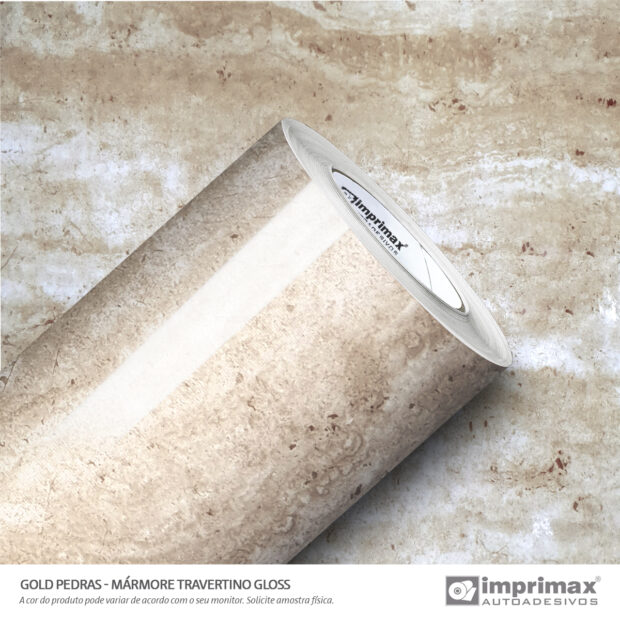 Foto de Adesivo decorativo travertino brilho