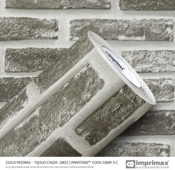 Adesivo decorativo tijolo cinza