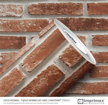 Adesivo decorativo tijolo vermelho