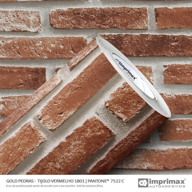 Foto de Adesivo decorativo tijolo vermelho